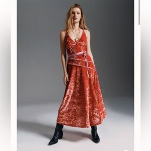 Free People NWT Deia velvet Midi dress
